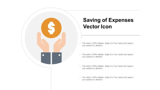 Saving Of Expenses Vector Icon Ppt PowerPoint Presentation Ideas Slide Portrait