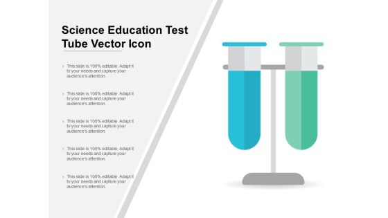 Science Education Test Tube Vector Icon Ppt PowerPoint Presentation Pictures Graphics Design