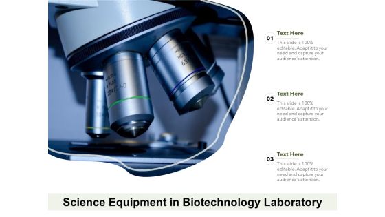 Science Equipment In Biotechnology Laboratory Ppt PowerPoint Presentation Pictures Examples PDF