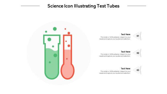 Science Icon Illustrating Test Tubes Ppt PowerPoint Presentation Summary Background Images PDF