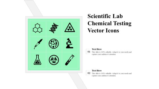 Scientific Lab Chemical Testing Vector Icons Ppt PowerPoint Presentation File Example Topics PDF