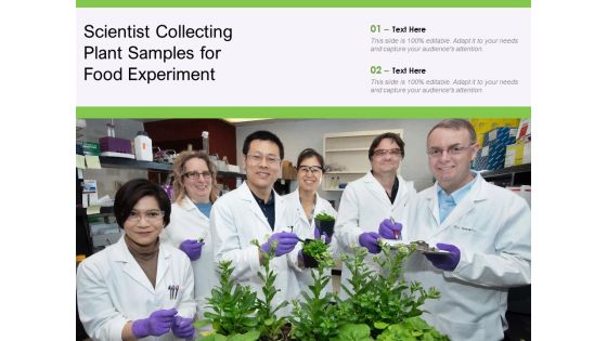 Scientist Collecting Plant Samples For Food Experiment Ppt PowerPoint Presentation File Model PDF