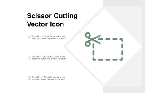 Scissor Cutting Vector Icon Ppt PowerPoint Presentation File Pictures