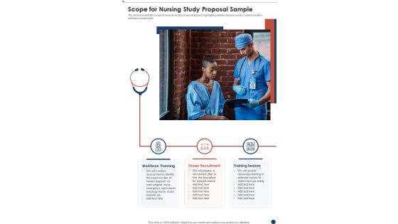 Scope For Nursing Study Proposal Sample One Pager Sample Example Document Scope For Nursing Study Proposal Sample One Pager Sample Example Document