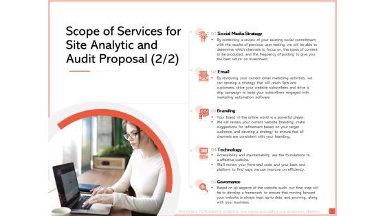 Scope Of Services For Site Analytic And Audit Proposal Email Ppt Show Examples PDF Scope Of Services For Site Analytic And Audit Proposal Email Ppt Show Examples PDF