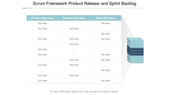 Scrum Framework Product Release And Sprint Backlog Ppt PowerPoint Presentation Infographics Introduction