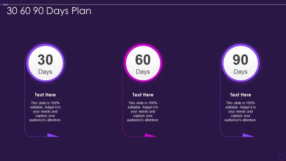 Scrum Organizational Chart 30 60 90 Days Plan Template PDF