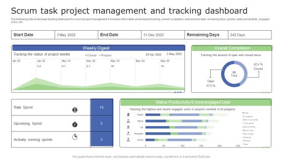 Scrum Task Project Management And Tracking Dashboard Elements PDF Scrum Task Project Management And Tracking Dashboard Elements PDF