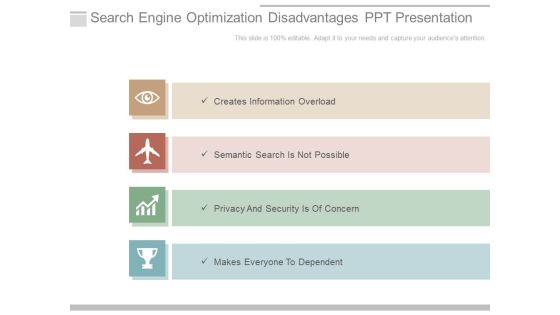 Search Engine Optimization Disadvantages Ppt Presentation Search Engine Optimization Disadvantages Ppt Presentation