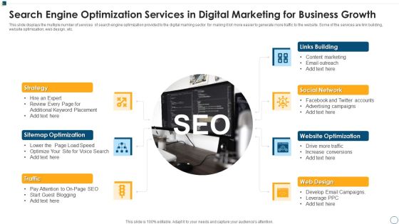Search Engine Optimization Services In Digital Marketing For Business Growth Ppt Infographic Template Sample PDF Search Engine Optimization Services In Digital Marketing For Business Growth Ppt Infographic Template Sample PDF