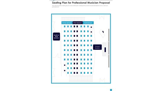 Seating Plan For Professional Musician Proposal One Pager Sample Example Document