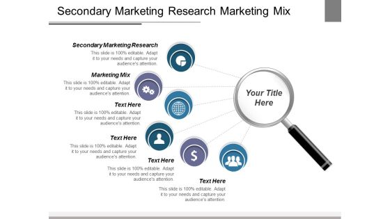 Secondary Marketing Research Marketing Mix Ppt PowerPoint Presentation Model Show