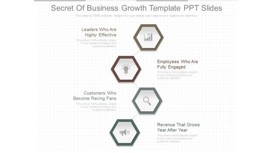 Secret Of Business Growth Template Ppt Slides