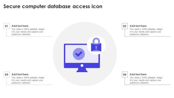 Secure Computer Database Access Icon Slides PDF Secure Computer Database Access Icon Slides PDF