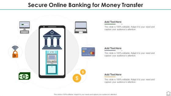Secure Online Banking For Money Transfer Background PDF
