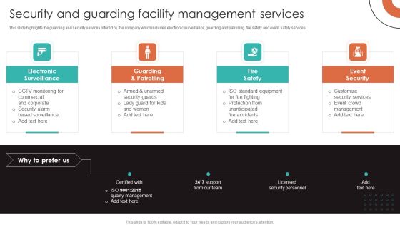 Security And Guarding Facility Management Services Introduction PDF