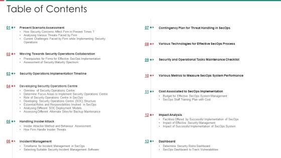 Security And Process Integration Table Of Contents Designs PDF Security And Process Integration Table Of Contents Designs PDF