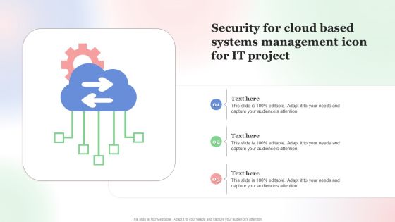 Security For Cloud Based Systems Management Icon For IT Project Rules PDF Security For Cloud Based Systems Management Icon For IT Project Rules PDF