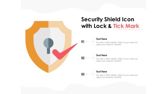 Security Shield Icon With Lock And Tick Mark Ppt PowerPoint Presentation Pictures Sample Security Shield Icon With Lock And Tick Mark Ppt PowerPoint Presentation Pictures Sample