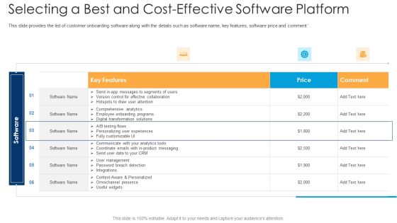 Selecting A Best And Cost Effective Software Platform Ppt Ideas Shapes PDF Selecting A Best And Cost Effective Software Platform Ppt Ideas Shapes PDF