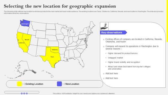 Selecting The New Location For Geographic Expansion Inspiration PDF Selecting The New Location For Geographic Expansion Inspiration PDF