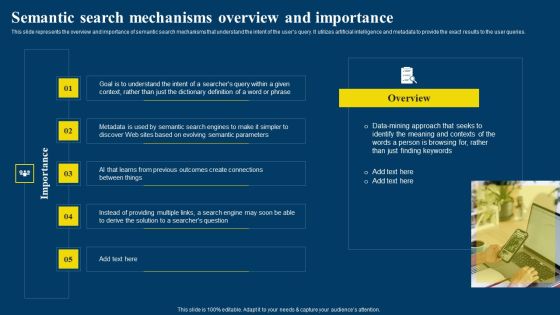 Semantic Web Business Framework Advantages IT Semantic Search Mechanisms Portrait PDF