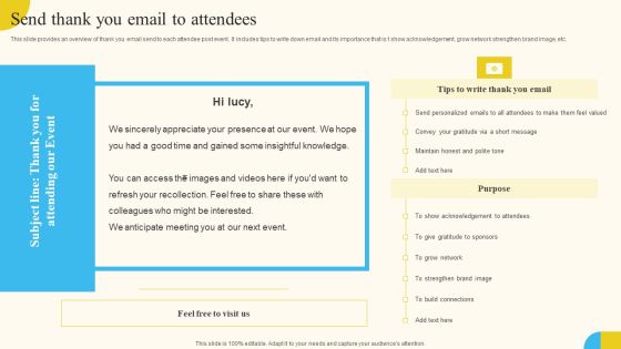 Send Thank You Email To Attendees Activities For Successful Launch Event Infographics PDF Send Thank You Email To Attendees Activities For Successful Launch Event Infographics PDF