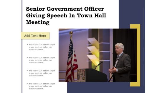 Senior Government Officer Giving Speech In Town Hall Meeting Ppt PowerPoint Presentation Summary Samples PDF Senior Government Officer Giving Speech In Town Hall Meeting Ppt PowerPoint Presentation Summary Samples PDF