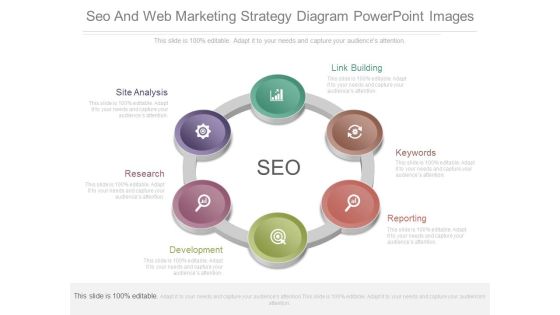 Seo And Web Marketing Strategy Diagram Powerpoint Images