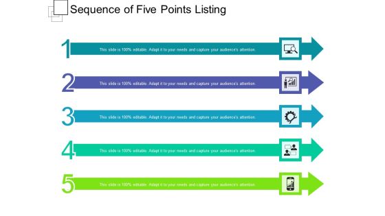 Sequence Of Five Points Listing Ppt PowerPoint Presentation Gallery Summary PDF Sequence Of Five Points Listing Ppt PowerPoint Presentation Gallery Summary PDF