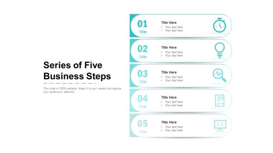 Series Of Five Business Steps Ppt PowerPoint Presentation Infographics Summary