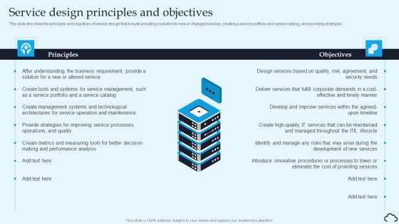 Service Design Principles And Objectives IT Service Management Framework Portrait PDF Service Design Principles And Objectives IT Service Management Framework Portrait PDF