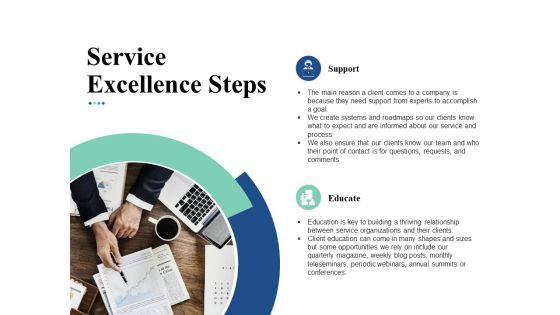 Service Excellence Steps Ppt Powerpoint Presentation Summary Graphics Download