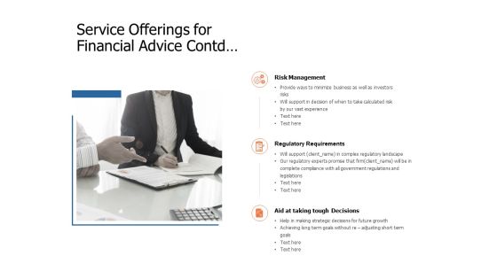 Service Offerings For Financial Advice Contd Ppt Powerpoint Presentation Templates Service Offerings For Financial Advice Contd Ppt Powerpoint Presentation Templates