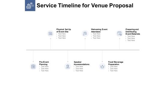 Service Timeline For Venue Proposal Ppt PowerPoint Presentation Slides Master Slide