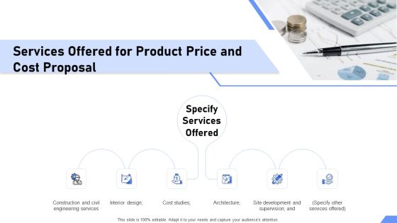 Services Offered For Product Price And Cost Proposal Ppt Layouts Graphics Design PDF Services Offered For Product Price And Cost Proposal Ppt Layouts Graphics Design PDF