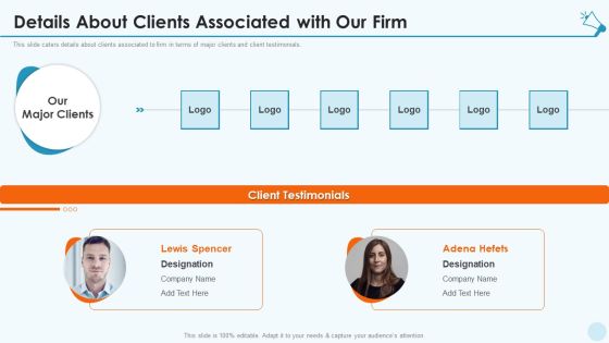Services Promotion Investor Financing Elevator Details About Clients Associated With Our Firm Download PDF Services Promotion Investor Financing Elevator Details About Clients Associated With Our Firm Download PDF