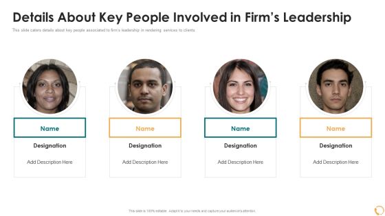 services sales capital investment pitch deck details about key people involved in firms leadership guidelines pdf