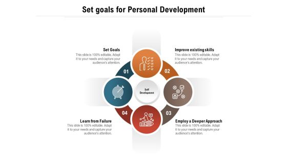 Set Goals For Personal Development Ppt PowerPoint Presentation File Designs Download PDF