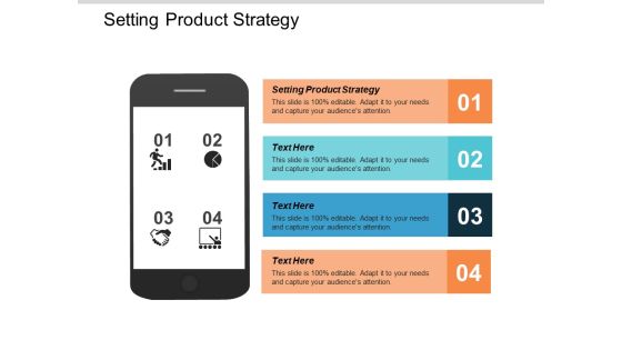 Setting Product Strategy Ppt PowerPoint Presentation Gallery Background Designs Cpb