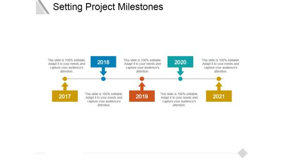 Setting Project Milestones Ppt PowerPoint Presentation Infographics Icon