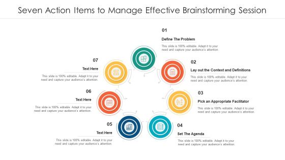 Seven Action Items To Manage Effective Brainstorming Session Ppt PowerPoint Presentation Gallery Format PDF Seven Action Items To Manage Effective Brainstorming Session Ppt PowerPoint Presentation Gallery Format PDF