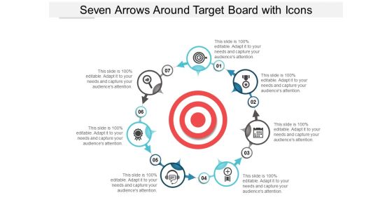 Seven Arrows Around Target Board With Icons Ppt Powerpoint Presentation Infographic Template Designs Download Seven Arrows Around Target Board With Icons Ppt Powerpoint Presentation Infographic Template Designs Download