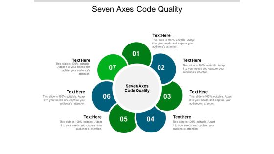 Seven Axes Code Quality Ppt PowerPoint Presentation Gallery Format Ideas Cpb Pdf