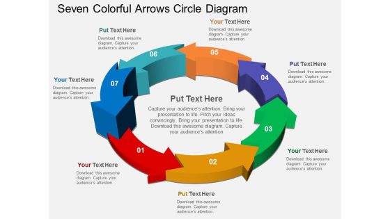 Seven Colorful Arrows Circle Diagram Powerpoint Templates Seven Colorful Arrows Circle Diagram Powerpoint Templates