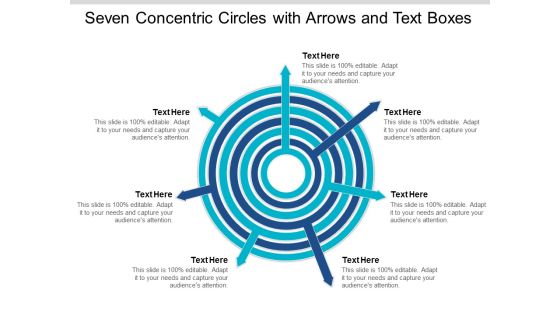 Seven Concentric Circles With Arrows And Text Boxes Ppt Powerpoint Presentation Icon Slides