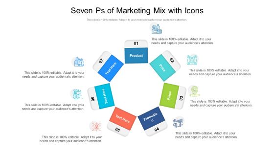 Seven Ps Of Marketing Mix With Icons Ppt PowerPoint Presentation Gallery Skills PDF Seven Ps Of Marketing Mix With Icons Ppt PowerPoint Presentation Gallery Skills PDF
