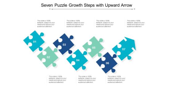 Seven Puzzle Growth Steps With Upward Arrow Ppt Powerpoint Presentation Ideas Sample Seven Puzzle Growth Steps With Upward Arrow Ppt Powerpoint Presentation Ideas Sample