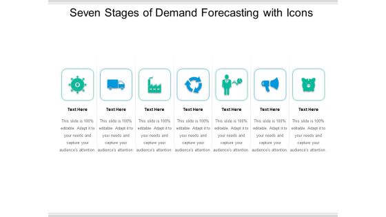 Seven Stages Of Demand Forecasting With Icons Ppt PowerPoint Presentation File Graphics PDF