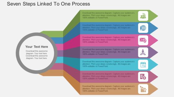 Seven Steps Linked To One Process Powerpoint Templates